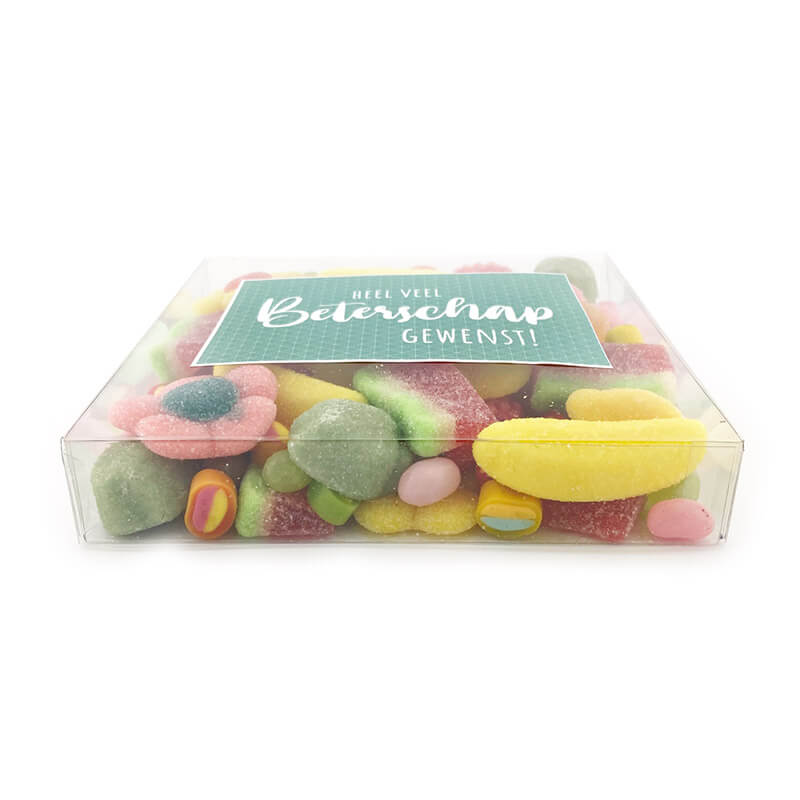 snoep cadeau per post smaak fruitmix zijaanzicht