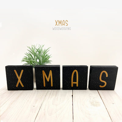 Houten letters xmas kerst decoractie