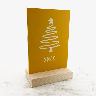 Houten decoratie kaart voor kerst xmas