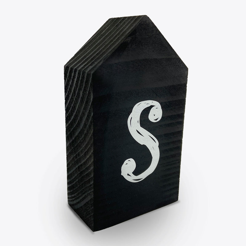 Houten decoratie huisje Sint S