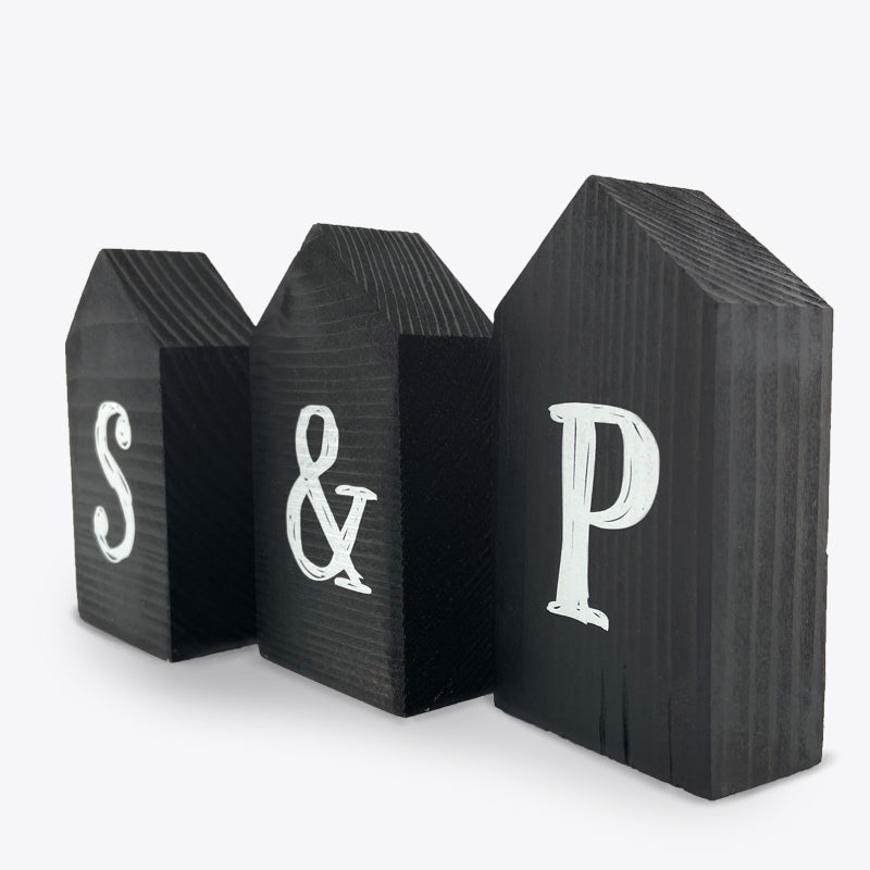 Houten decoratie huisje Sint S