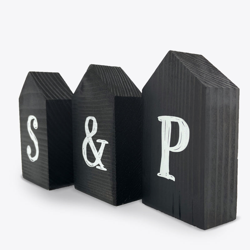 Sinterklaas huisjes met letters S&P